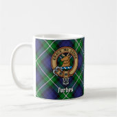 Clan Forbes Crest over Tartan Koffiemok (Links)
