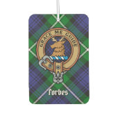 Clan Forbes Crest over Tartan Luchtverfrisser (Voorkant)