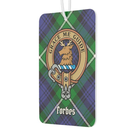 Clan Forbes Crest over Tartan Luchtverfrisser (Links)