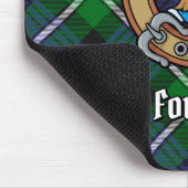 Clan Forbes Crest over Tartan Muismat (Hoek)