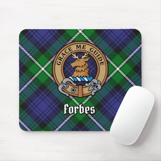 Clan Forbes Crest over Tartan Muismat (Met muis)