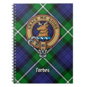 Clan Forbes Crest over Tartan Notitieboek (Voorkant)
