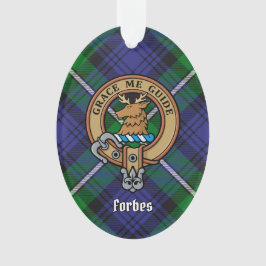 Clan Forbes Crest over Tartan Ornament