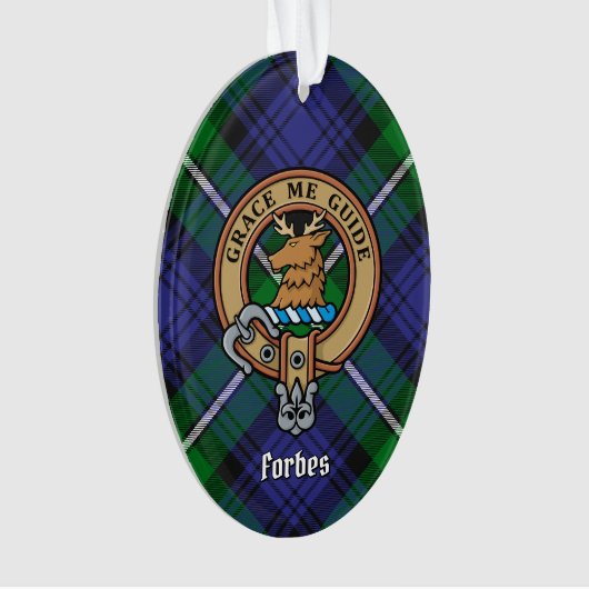 Clan Forbes Crest over Tartan Ornament (voorkant)