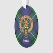 Clan Forbes Crest over Tartan Ornament (voorkant)