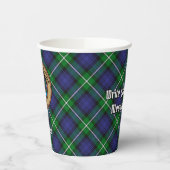 Clan Forbes Crest over Tartan Papieren Bekers (Links)