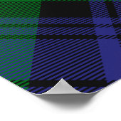 Clan Forbes Crest over Tartan Poster (Hoek)