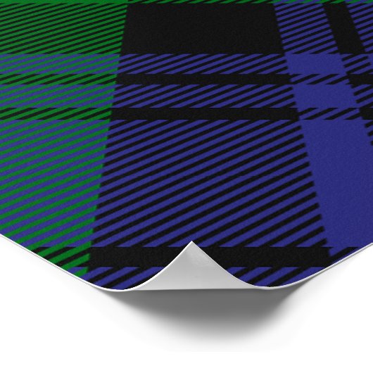 Clan Forbes Crest over Tartan Poster (Hoek)