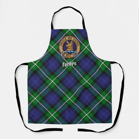 Clan Forbes Crest over Tartan Schort (Voorkant)