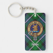 Clan Forbes Crest over Tartan Sleutelhanger (Voorkant)