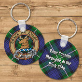 Clan Forbes Crest over Tartan Sleutelhanger