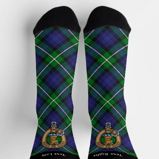 Clan Forbes Crest over Tartan Sokken (Top)