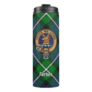 Clan Forbes Crest over Tartan Thermosbeker