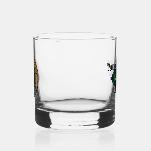 Clan Forbes Crest over Tartan Whisky Glas (Links)