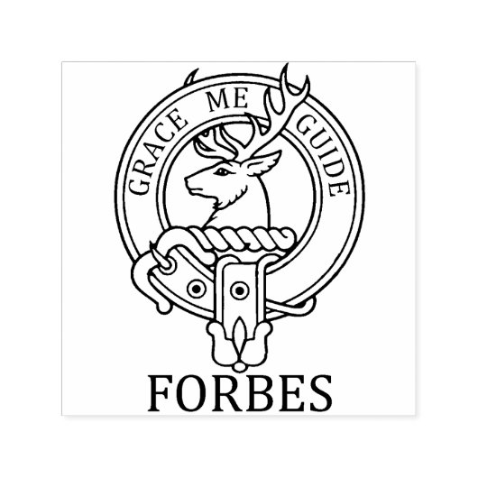 Clan Forbes Crest Stamp Zelfinktende Stempel (Design)