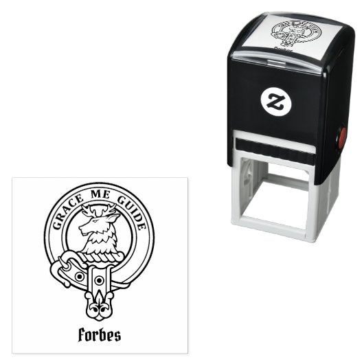 Clan Forbes Crest Zelfinktende Stempel (In situ)