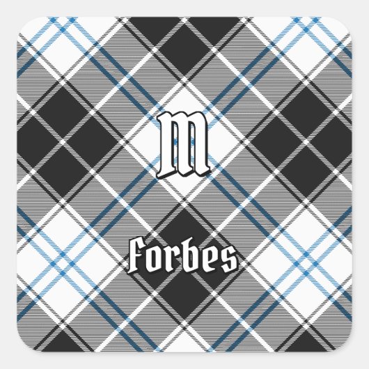 Clan Forbes Dress Tartan Vierkante Sticker (Voorkant)