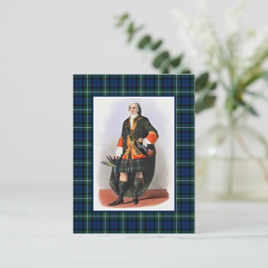 Clan Forbes  Illustratie Tartan Lijst Briefkaart (Staand voorkant)
