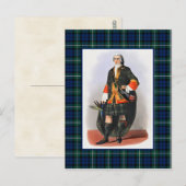 Clan Forbes  Illustratie Tartan Lijst Briefkaart (Voorkant / Achterkant)