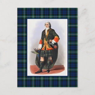 Clan Forbes  Illustratie Tartan Lijst Briefkaart