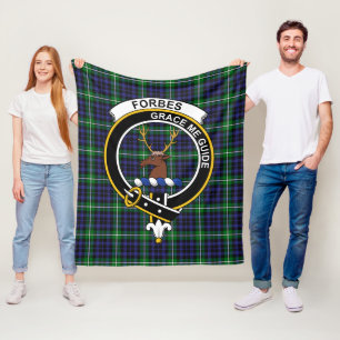 Clan Forbes Lyon Court Tartan Pset Fleece Deken