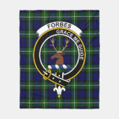 Clan Forbes Modern Tartan Pset Fleece Deken (Voorkant)