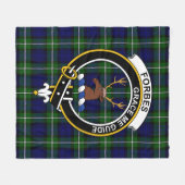 Clan Forbes Modern Tartan Pset Fleece Deken (Voorkant (Horizontaal))
