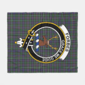 Clan Forbes of Druinnor Tartan Pset Fleece Deken (Voorkant (Horizontaal))