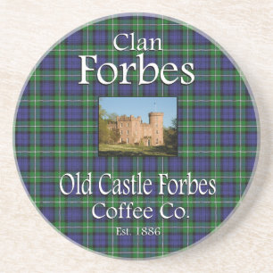 Clan Forbes Old Castle Forbes Coffee Co. Coaster Zandsteen Onderzetter