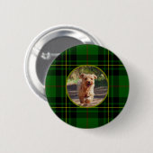 Clan Forbes Scottish Tartan Green Dog personaliser Ronde Button 5,7 Cm (Voorkant /achterkant)