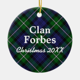 Clan Forbes Scottish Tartan Keramisch Ornament