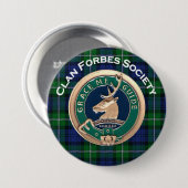 Clan Forbes Society Knop Ronde Button 7,6 Cm (Voorkant /achterkant)