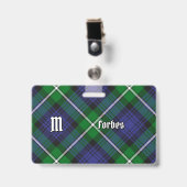 Clan Forbes Tartan Badge (Front with Clip)
