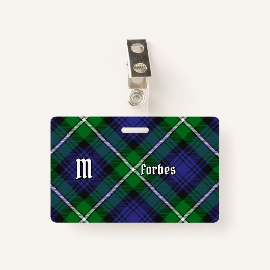 Clan Forbes Tartan Badge (Voorkant met clip)