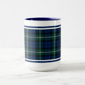 Clan Forbes Tartan Blue en Green Pset Mok (Midden)