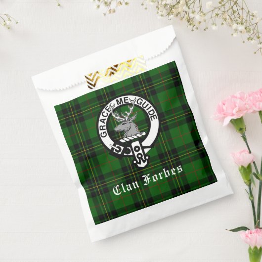 Clan Forbes Tartan en Crest Badge Bedankzakje (Gezegeld)