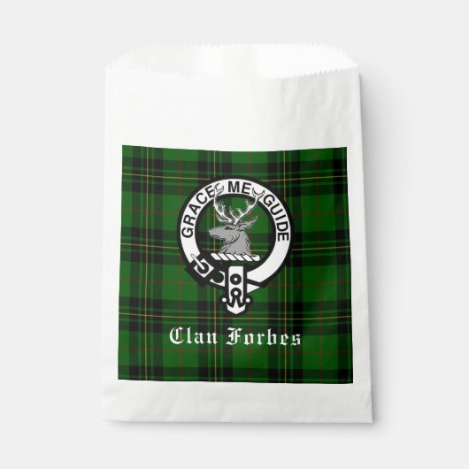 Clan Forbes Tartan en Crest Badge Bedankzakje (Voorkant)