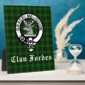 Clan Forbes Tartan en Crest Badge Fotoplaat (Zijkant)