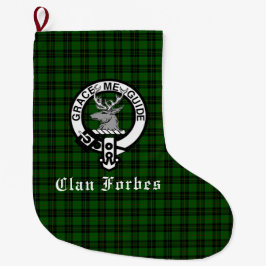 Clan Forbes Tartan en Crest Badge Grote Kerstsok