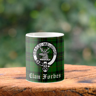 Clan Forbes Tartan en Crest Badge Koffiemok