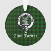 Clan Forbes Tartan en Crest Badge  Ornament (voorkant)