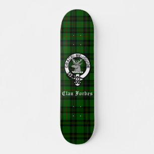 Clan Forbes Tartan en Crest Badge Persoonlijk Skateboard