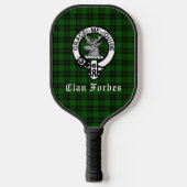 Clan Forbes Tartan en Crest Badge Pickleball Paddle (Voorkant)