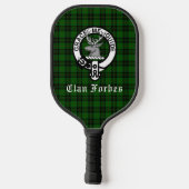 Clan Forbes Tartan en Crest Badge Pickleball Paddle (Achterkant)