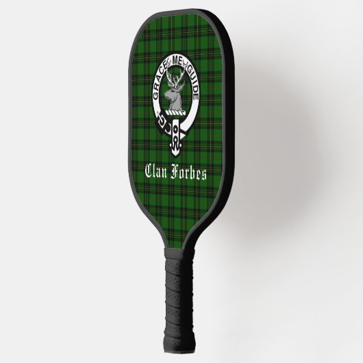 Clan Forbes Tartan en Crest Badge Pickleball Paddle (Links)