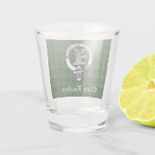 Clan Forbes Tartan en Crest Badge Shot Glas (Achterkant)