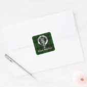 Clan Forbes Tartan en Crest Badge Vierkante Sticker (Envelop)