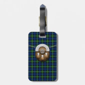 Clan forbes tartan en sporran bagagelabel (Achterkant verticaal)