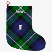 Clan Forbes Tartan Grote Kerstsok (Voorkant)