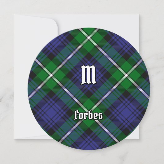 Clan Forbes Tartan Kaart (Voorkant)